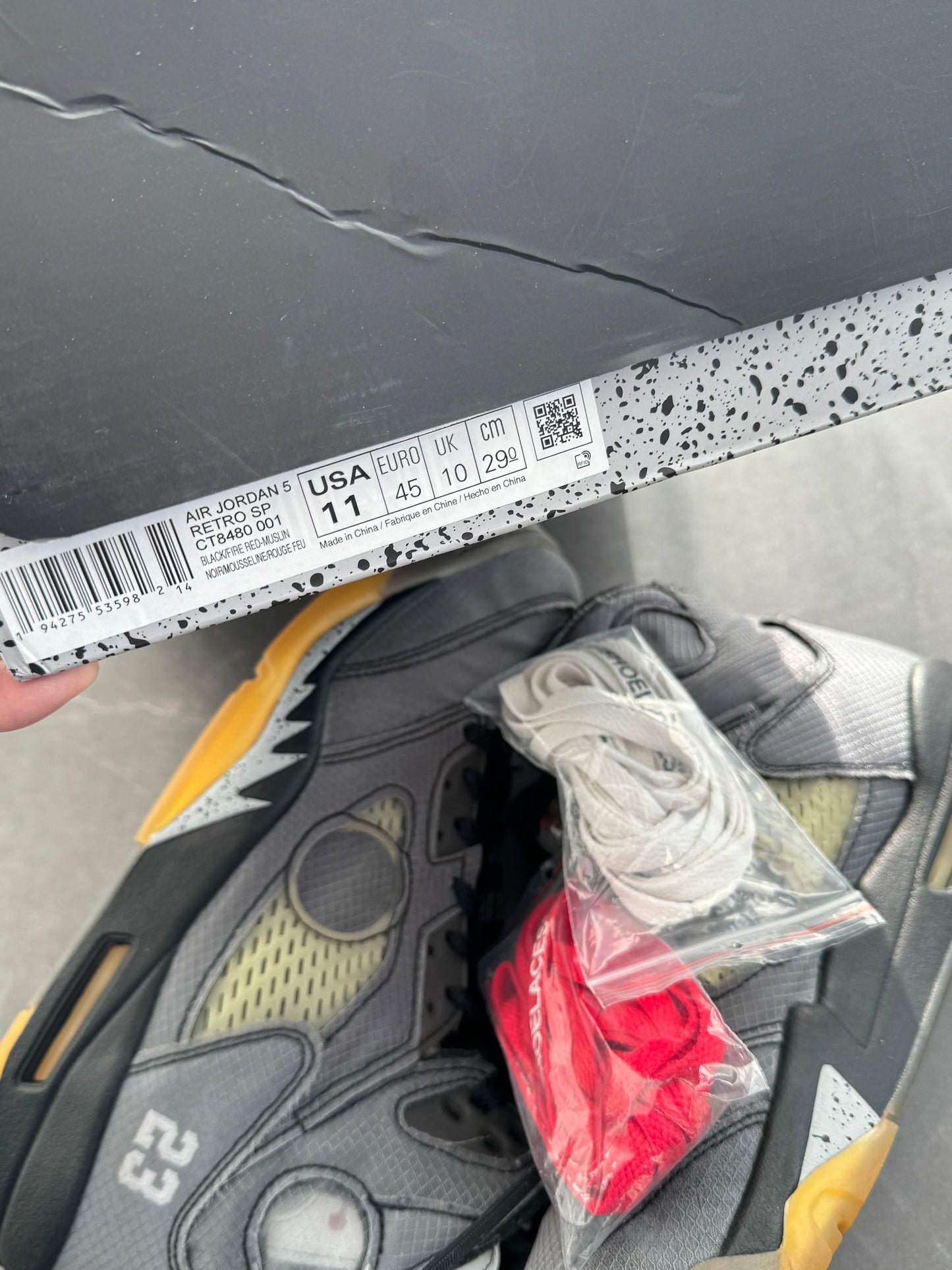 Air Jordan 5 Off-White Muslin UK 10