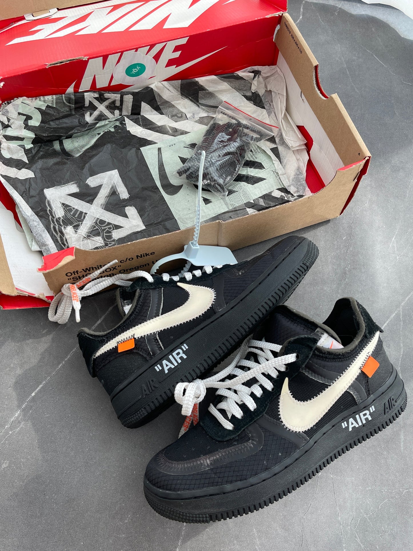 Air Force 1 Low Off-White Black UK 3.5