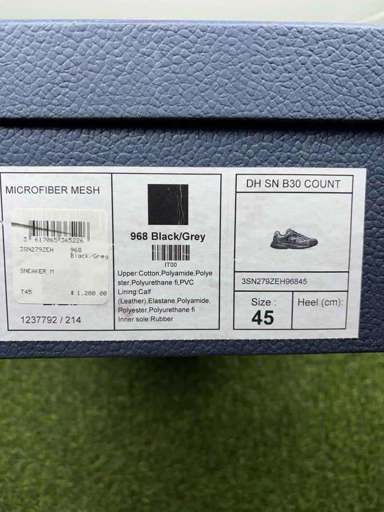 Dior B30 Reflective Sneaker ' Black, Gray ' UK 11