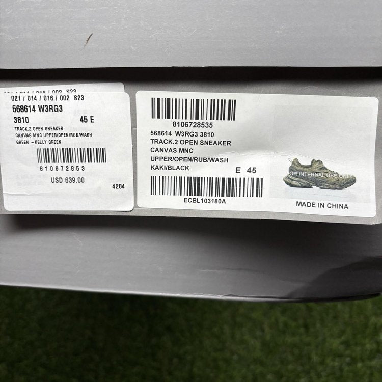 Balenciaga Track.2 Sneakers ' Khaki Green ' UK 11