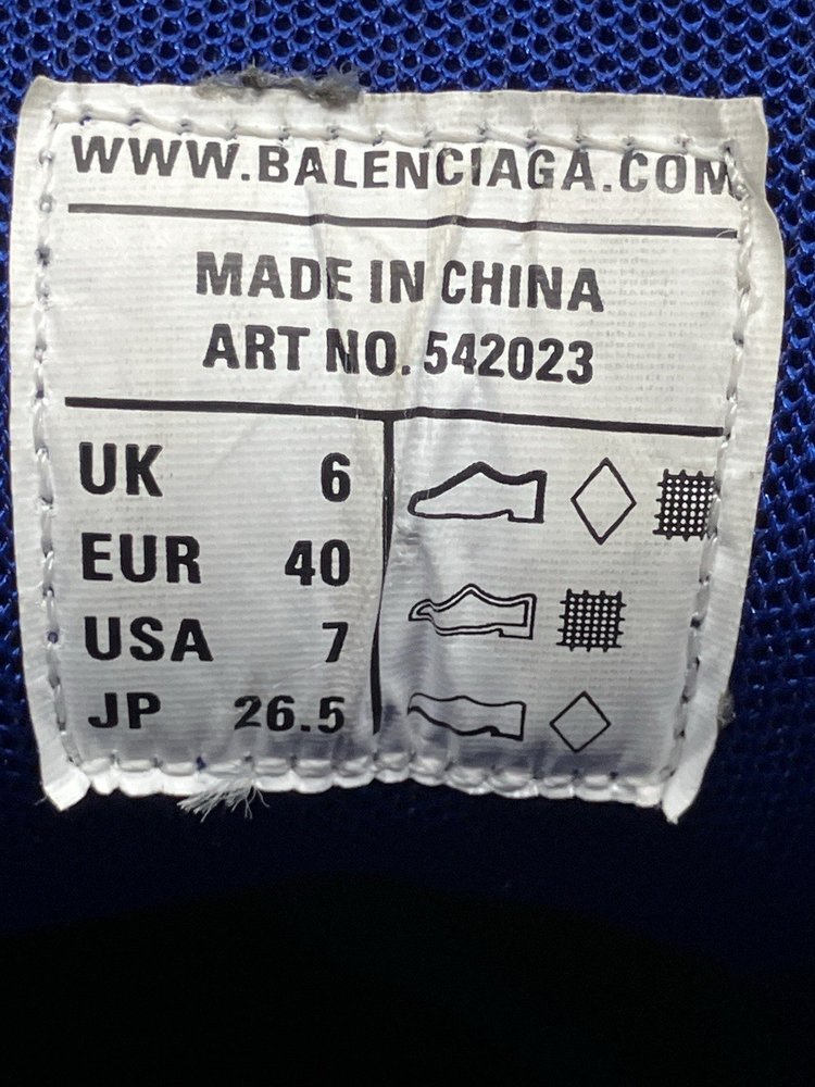 Balenciaga Track ' Blue ' UK 6