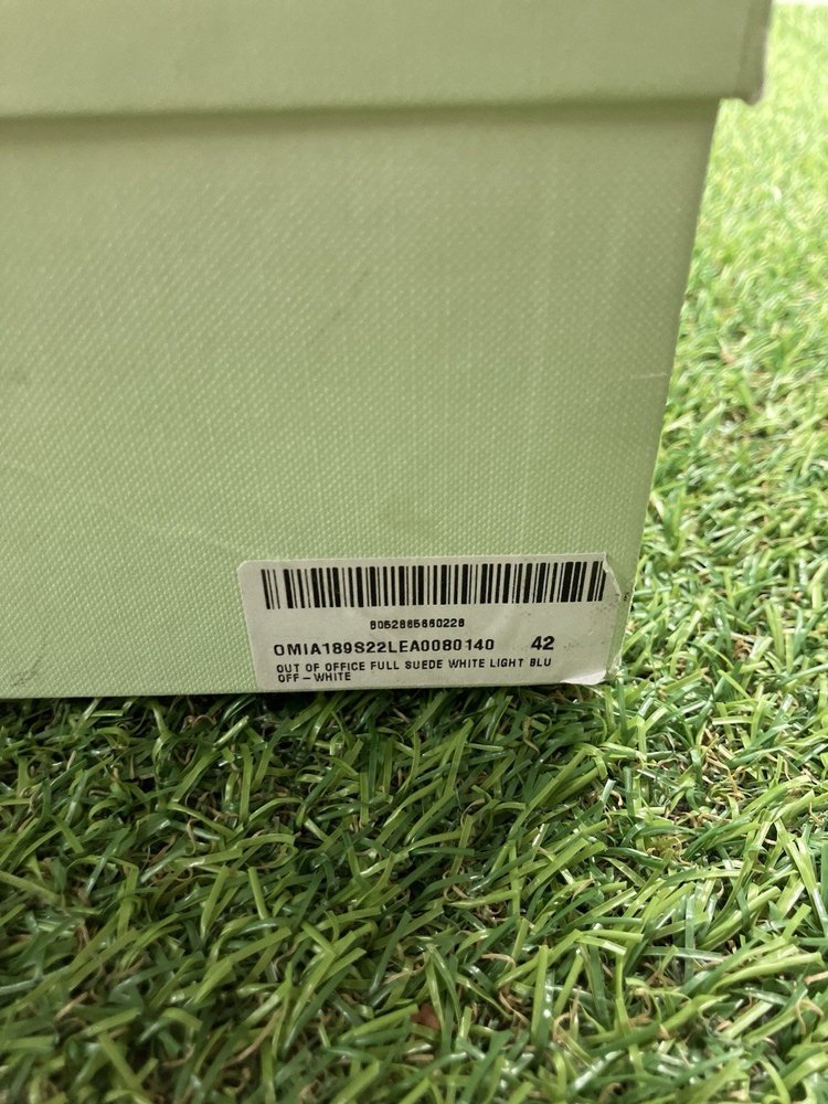 Off-White Out of Office Suede ' Light Blue, White ' UK 8