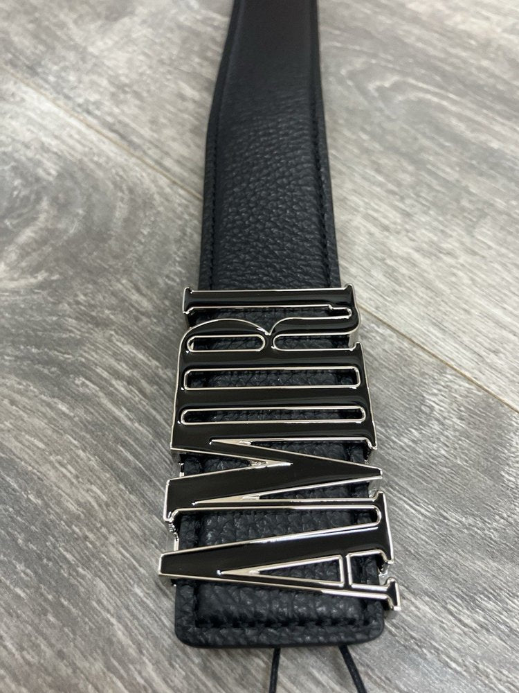 Amiri Core Logo Buckle ' Black/Black/Gold-Tone ' Belt