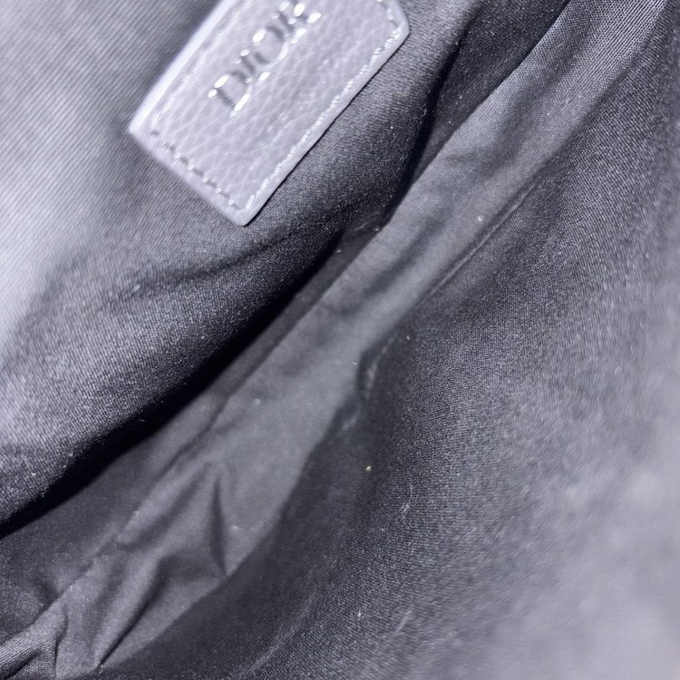 Christian Dior Ruthenium Oblique Saddle Bag ' Grey '