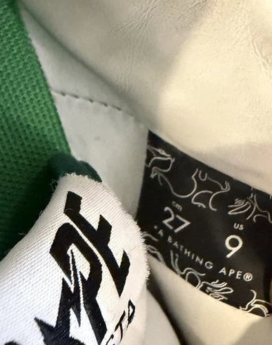 A Bathing Ape Bapesta Patent Leather Green Sneakers