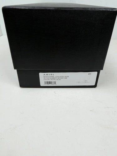 Amiri Logo Pool Slides Blue UK 7