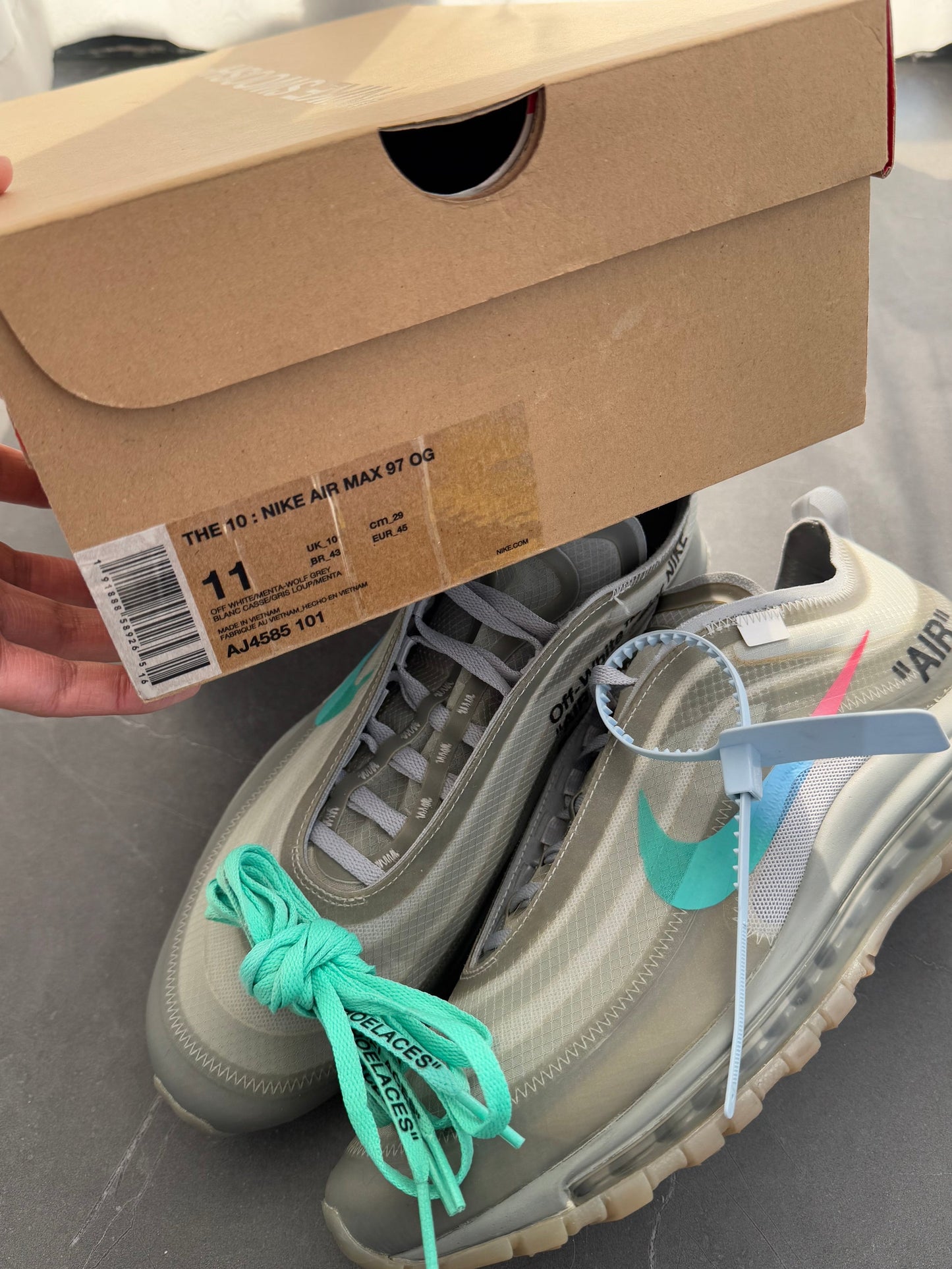 Air Max 97 Off-White Menta UK 10