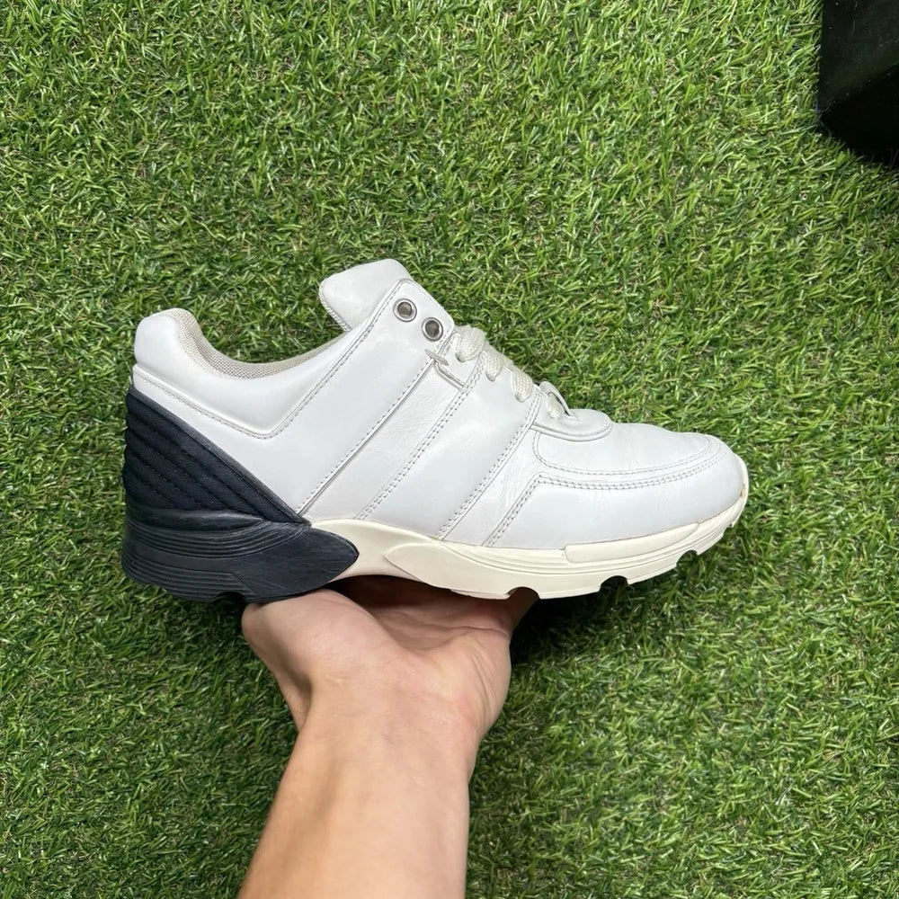 Chanel Leather CC Logo Low Top ' White, Black ' UK 4.5