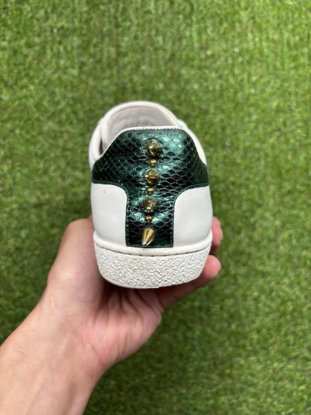 Gucci Ace Studded ' White, Pearls ' UK 5.5