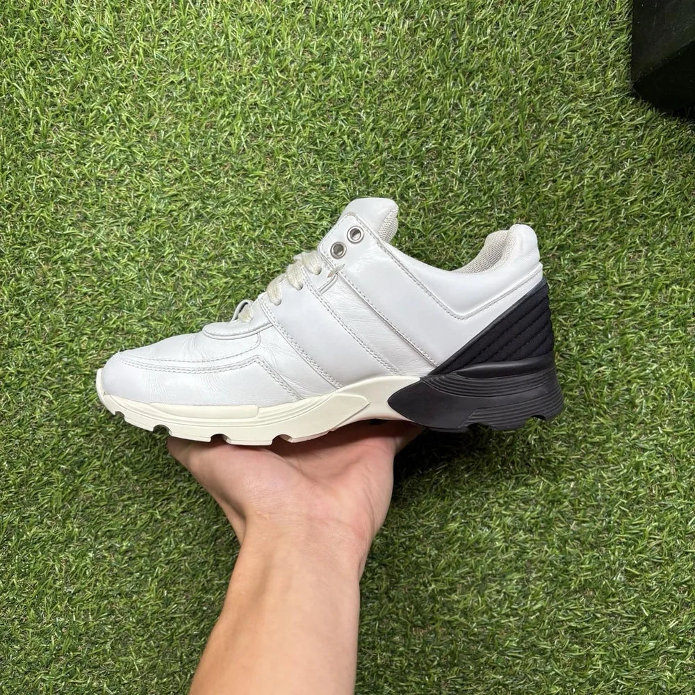 Chanel Leather CC Logo Low Top ' White, Black ' UK 4.5