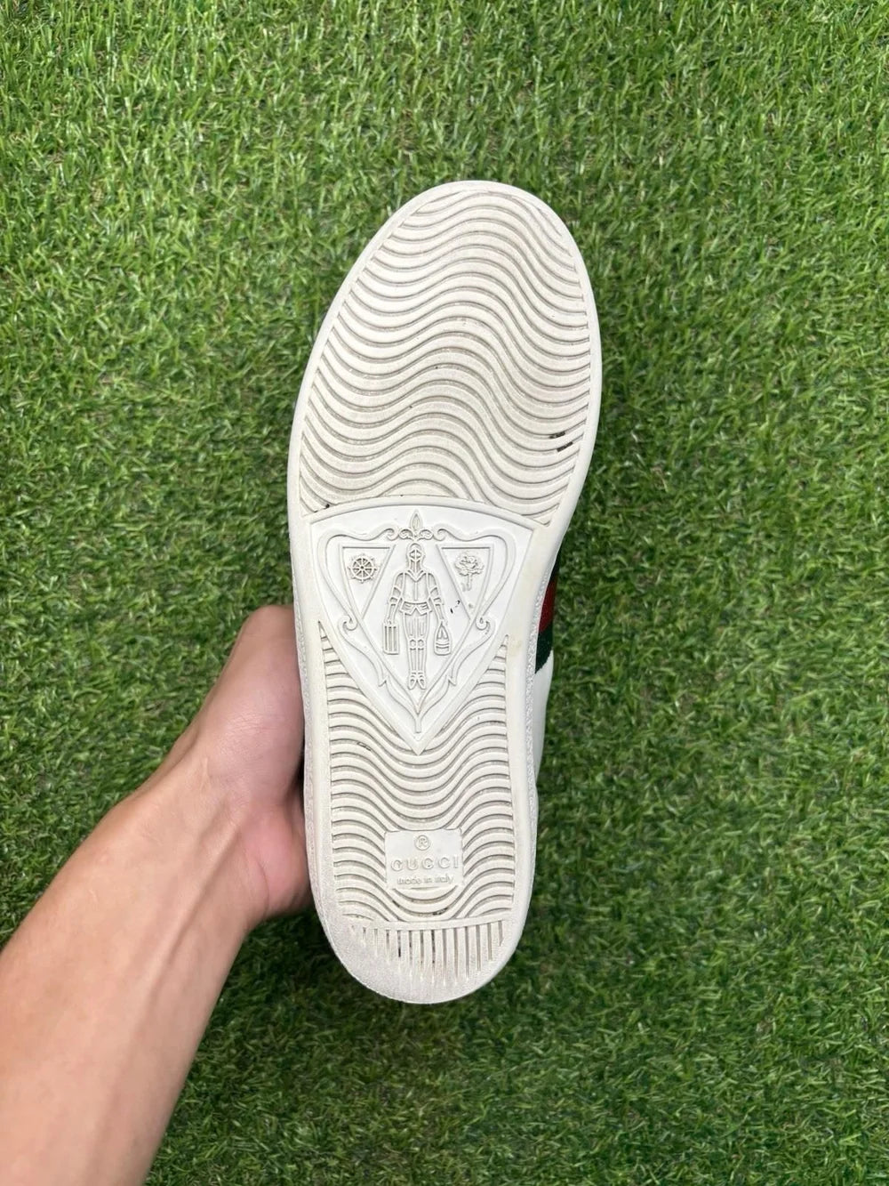 Gucci Ace Studded ' White, Pearls ' UK 5.5