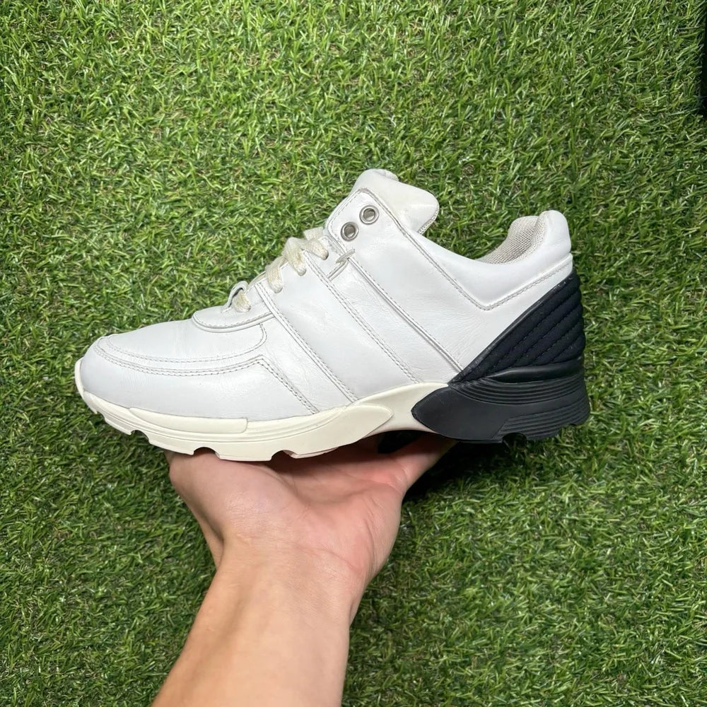 Chanel Leather CC Logo Low Top ' White, Black ' UK 4.5