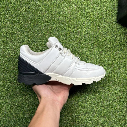 Chanel Leather CC Logo Low Top ' White, Black ' UK 4.5