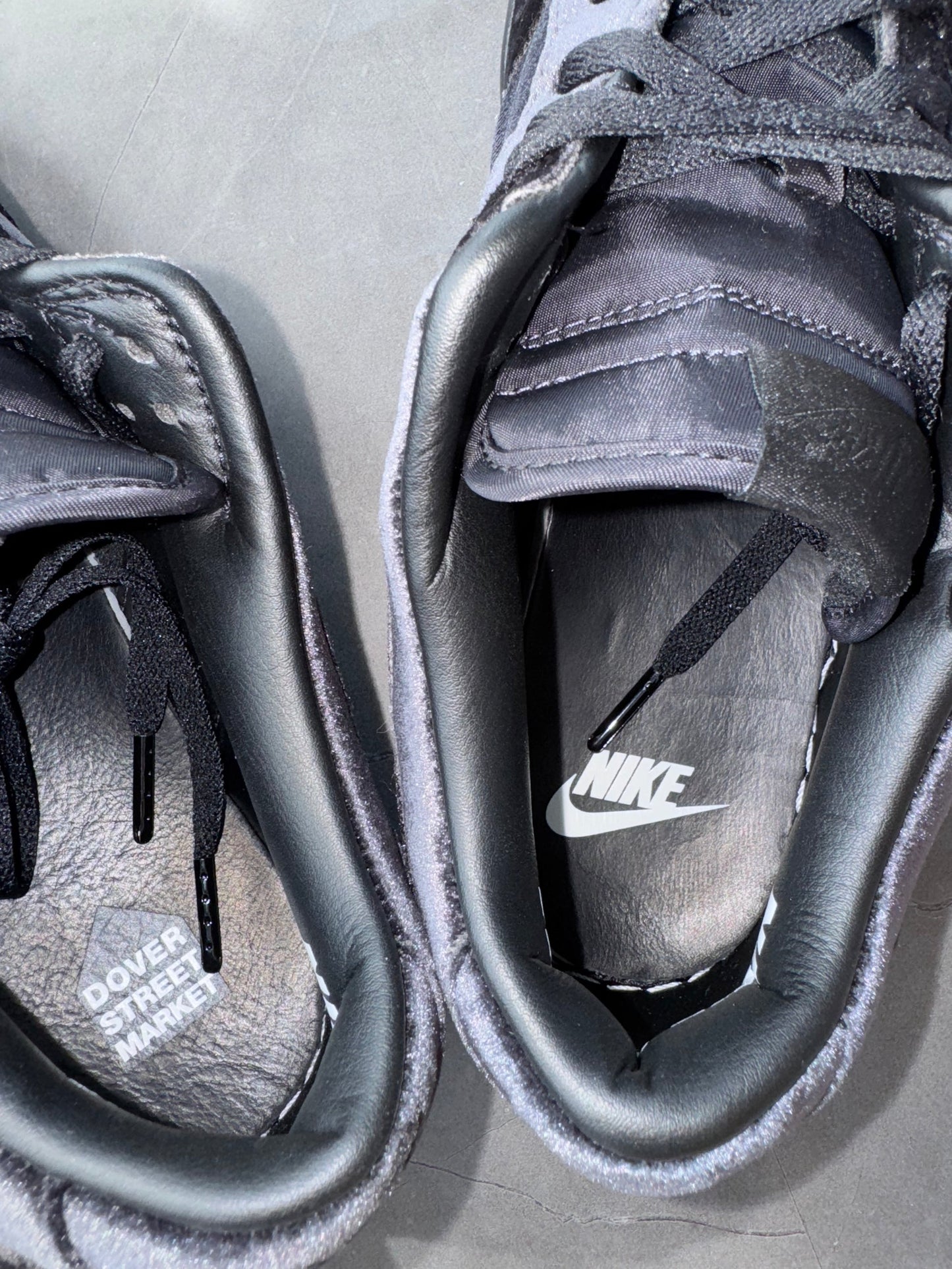 Dunk Low Dover Street Market Triple Black Velvet UK 10