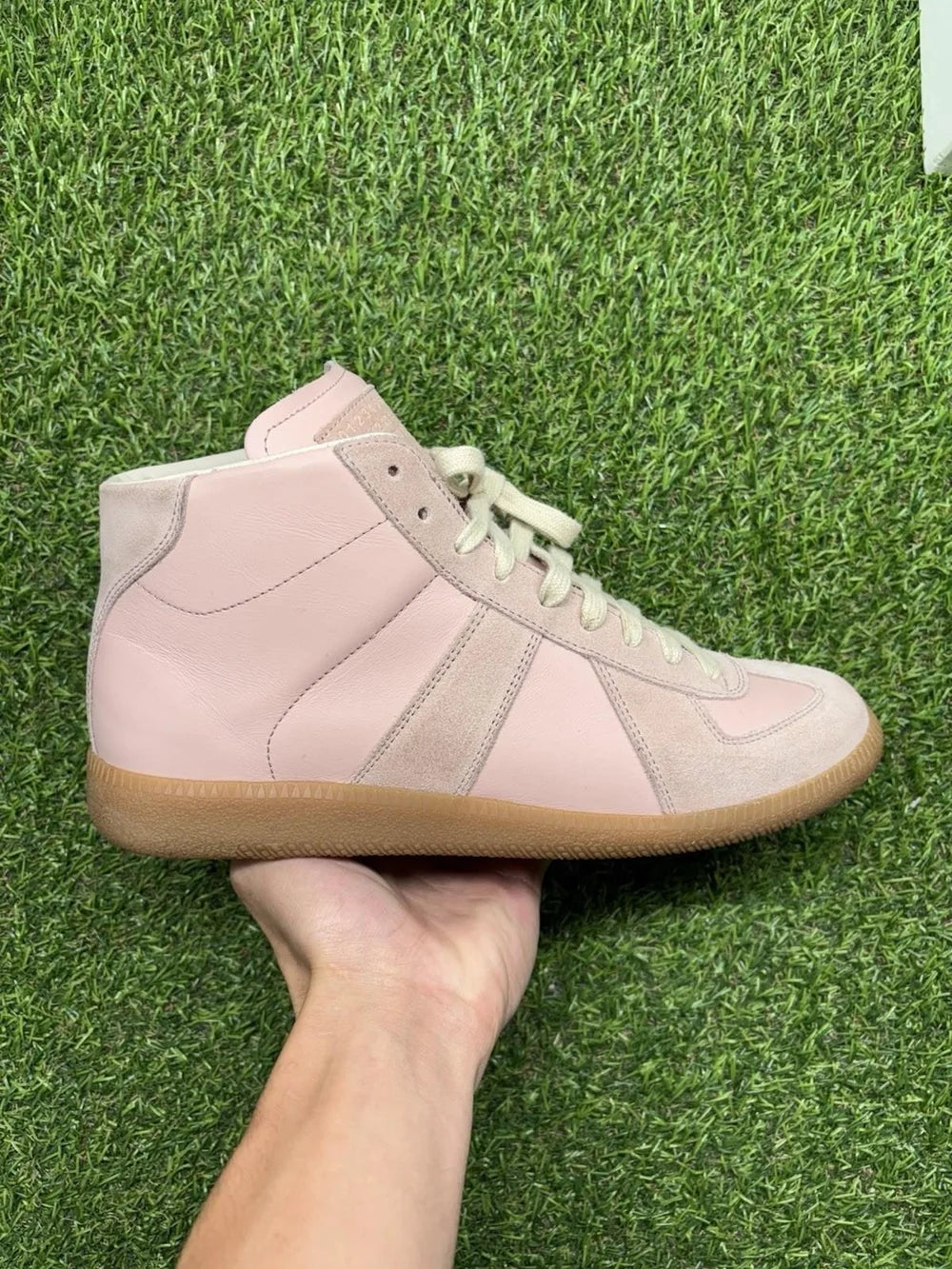 Maison Margiela High Top ' Pink Calfskin ' UK 6
