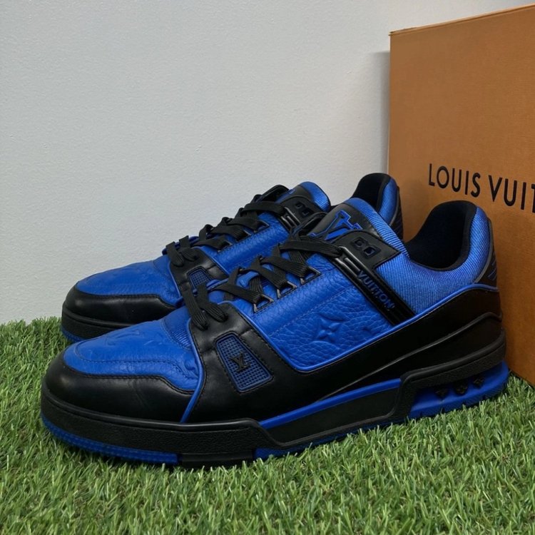 Louis Vuitton LV Trainer ' Black Blue ' UK 11