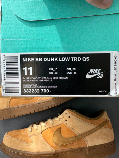 Dunk Low Pro SB Reverse Reese Forbes Wheat UK 10
