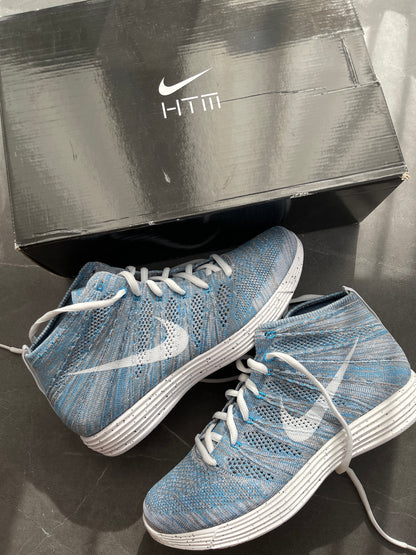 Nike Lunar Flyknit Chukka HTM Snow Pack Blue Glow UK 8