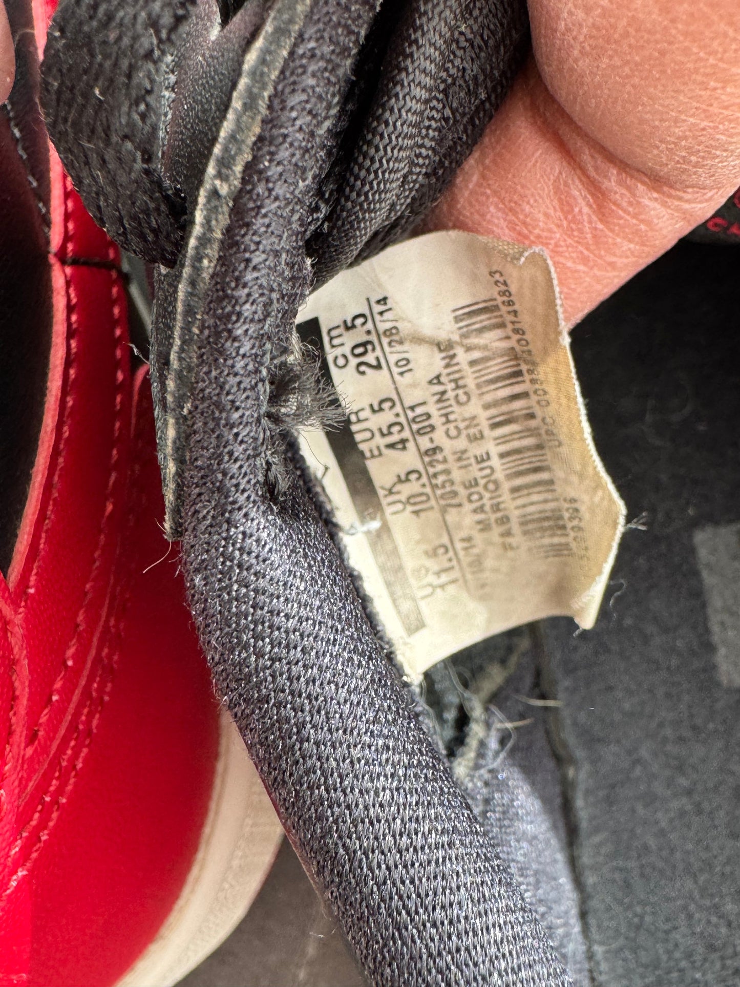 Air Jordan 1 Low Bred 2015 UK 10.5