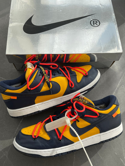 Dunk Low Off-White University Gold UK 10