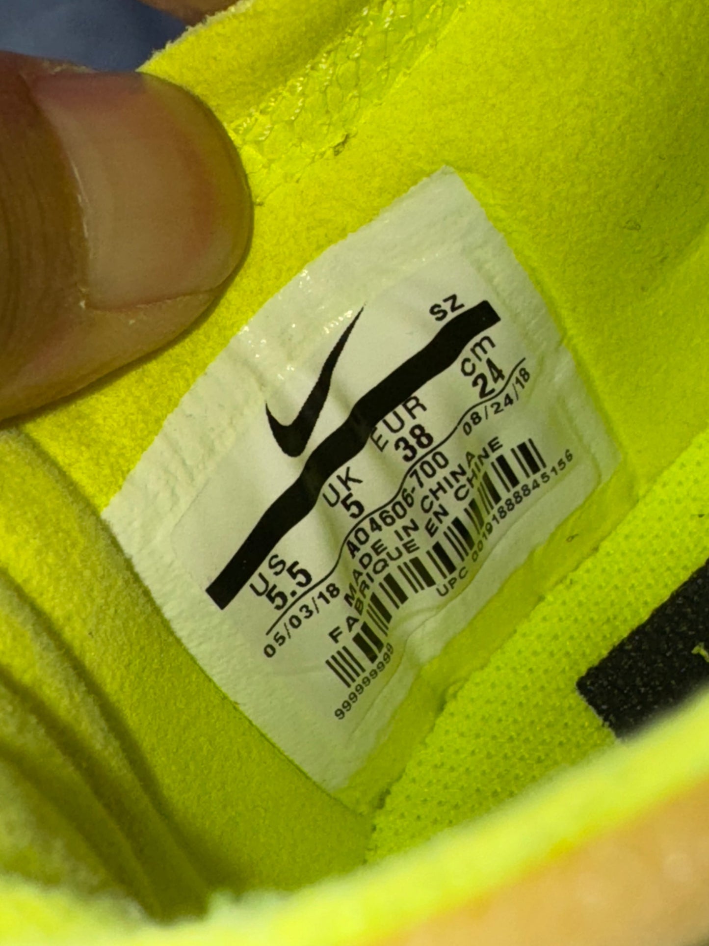Air Force 1 Low Off-White Volt Sample UK 4.5