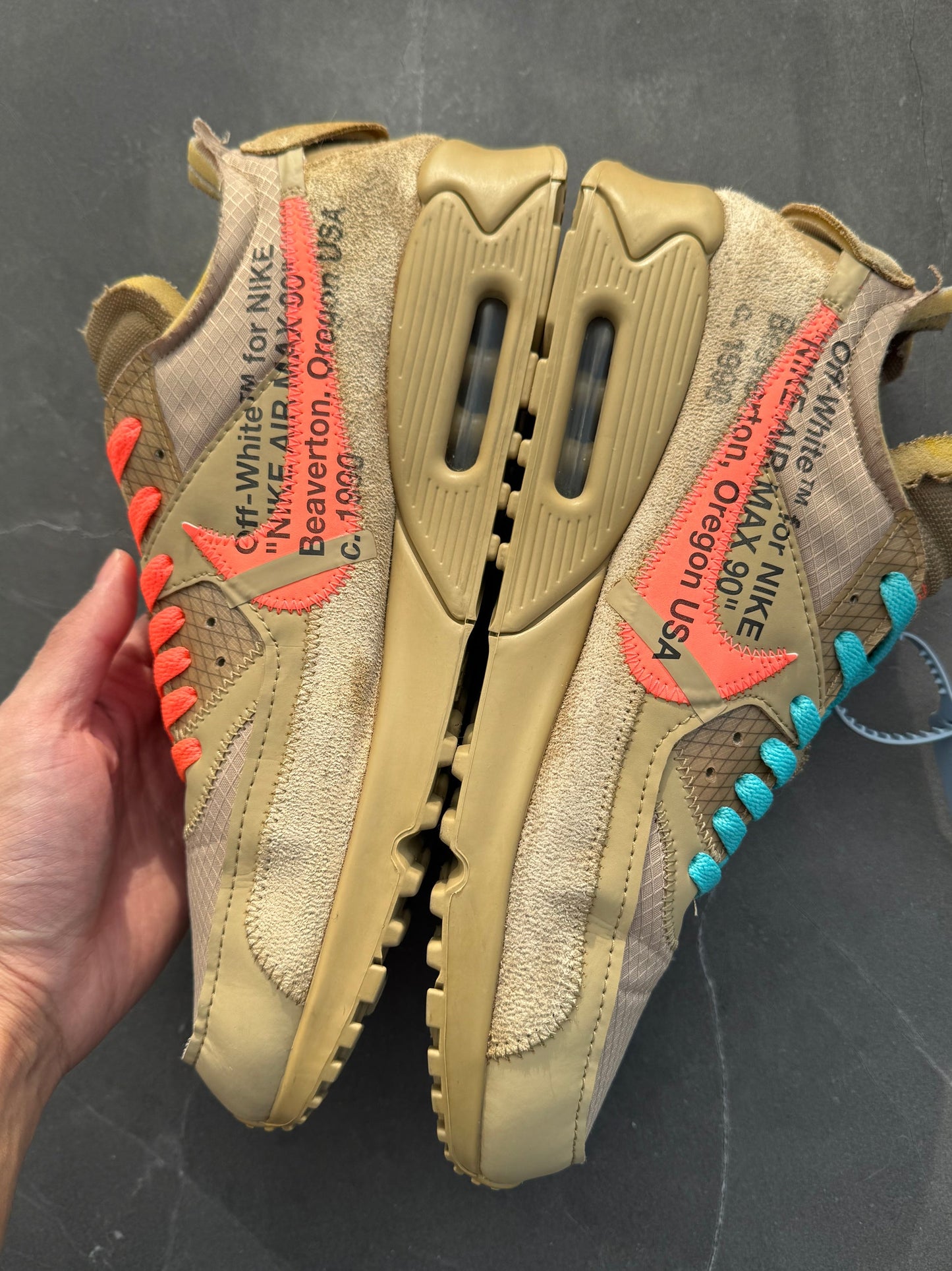 Air Max 90 Off-White Desert Ore  UK 10