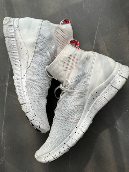 Nike Free Flyknit Mercurial Triple White 2015 UK 10