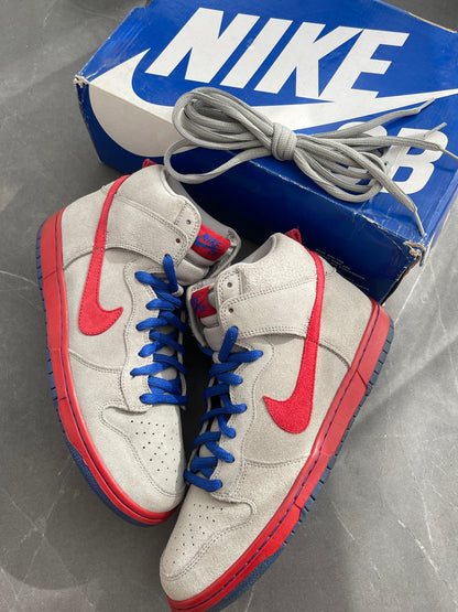 Dunk High Pro SB Medium Grey Varsity Red Old Royal 2009 UK 10