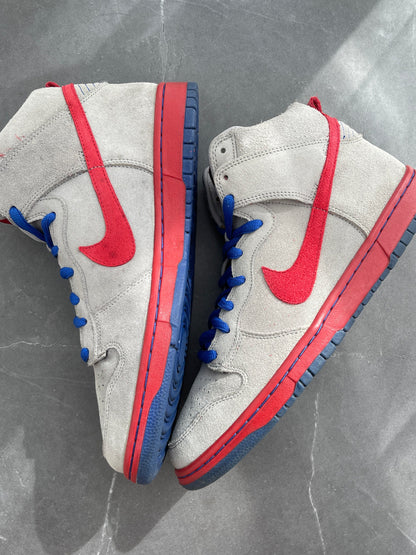 Dunk High Pro SB Medium Grey Varsity Red Old Royal 2009 UK 10