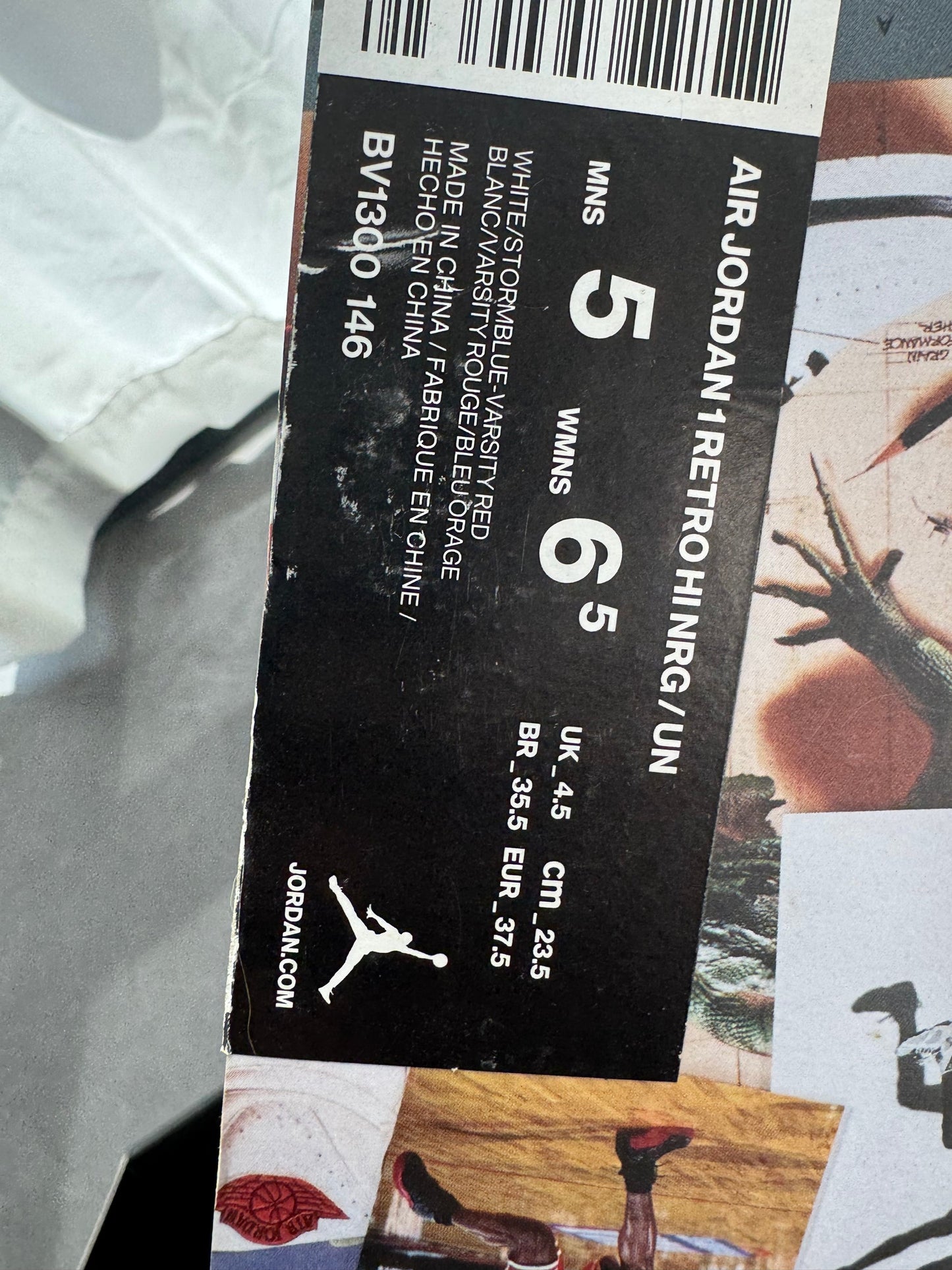 Air Jordan 1 High Union Blue Toe UK 4