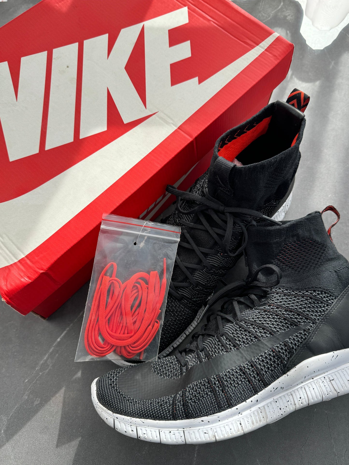 Nike Free Flyknit Mercurial Superfly Black/Orange 2016 UK 10