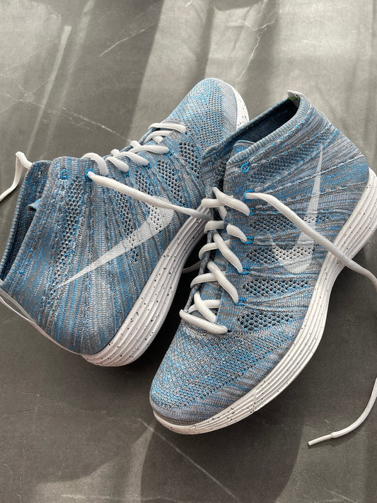Nike Lunar Flyknit Chukka HTM Snow Pack Blue Glow UK 8