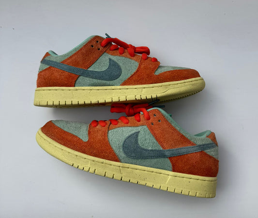 Nike Dunk Low Orange and Emerald Rise UK 8.5