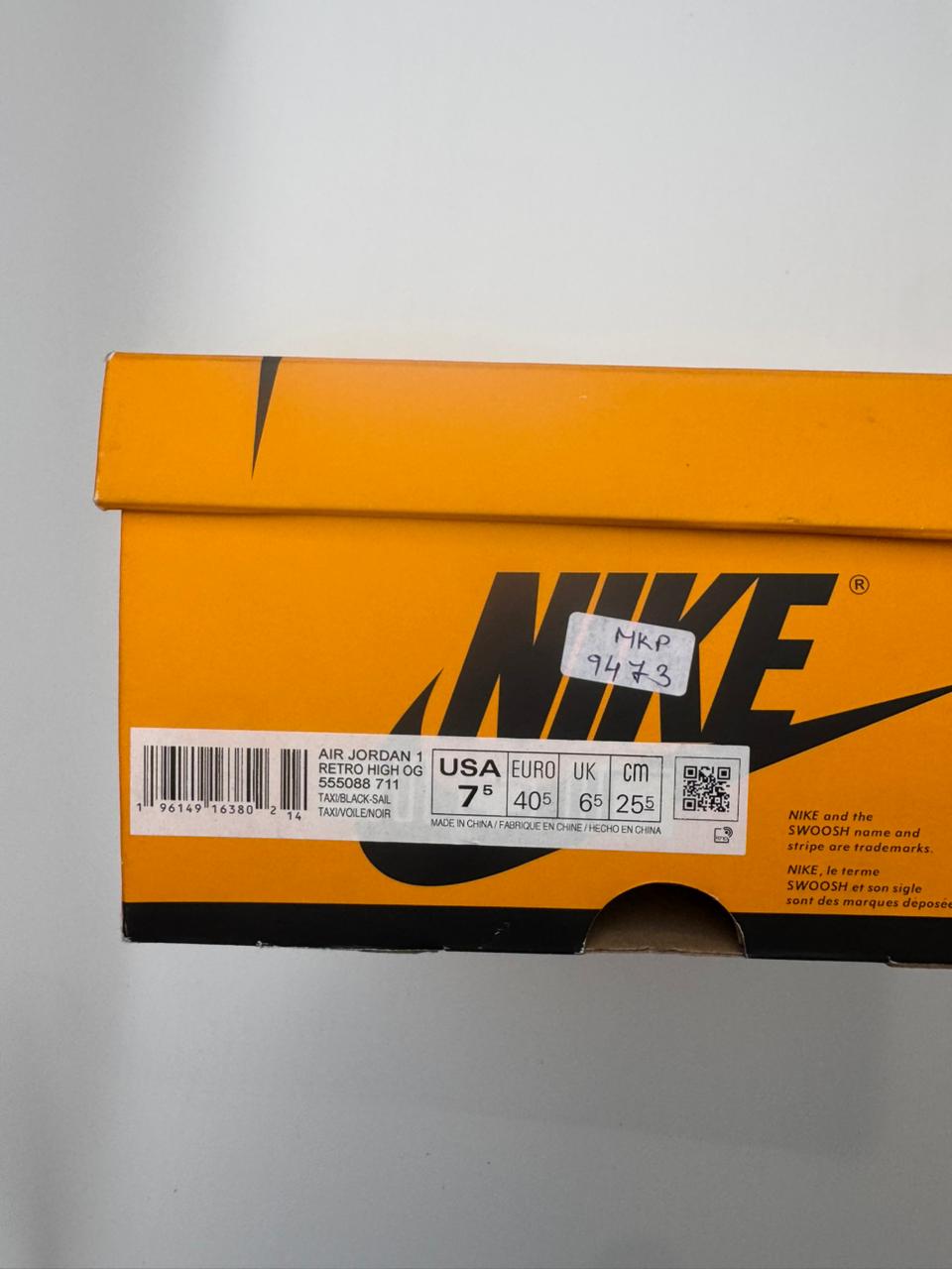 Nike Air Jordan 1 High Taxi UK 6.5