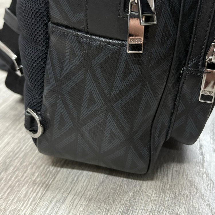 Christian Dior Coated Canvas CD Diamond Mini Rider Sling Bag ' Black '