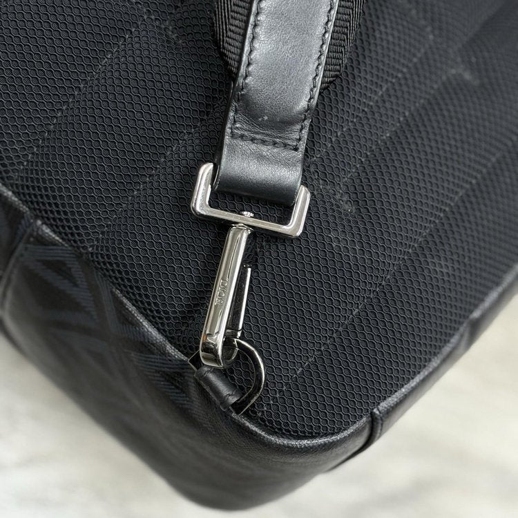Christian Dior Coated Canvas CD Diamond Mini Rider Sling Bag ' Black '