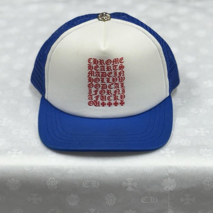 Chrome Hearts Eyechart Trucker Hat ' Blue White Red '