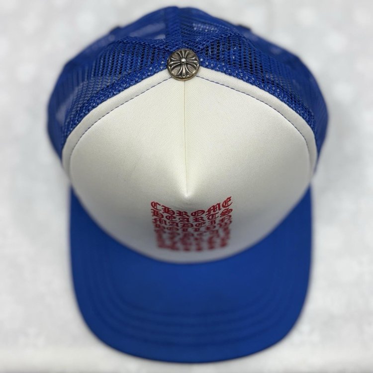 Chrome Hearts Eyechart Trucker Hat ' Blue White Red '