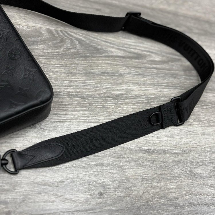 Louis Vuitton Duo Messenger Bag Monogram Shadow ' Black '