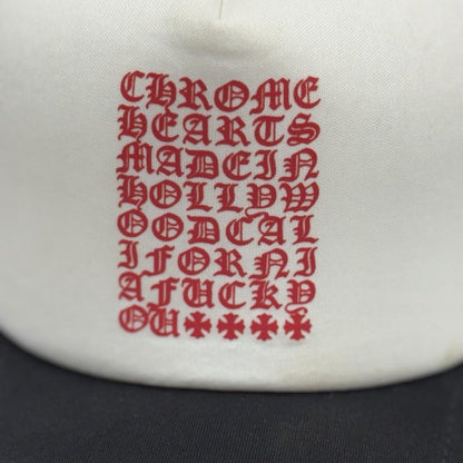 Chrome Hearts Eyechart Trucker Hat ' Black White Red '