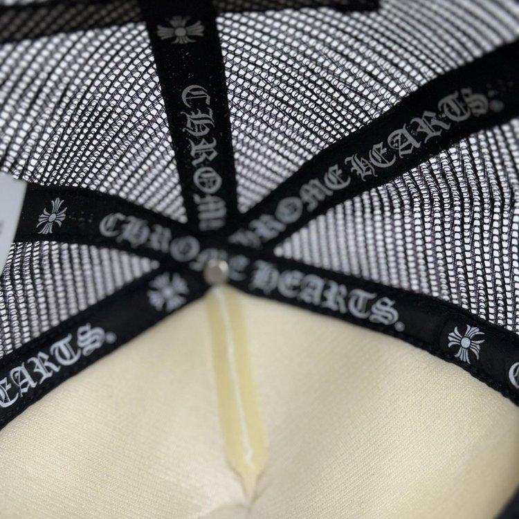 Chrome Hearts Eyechart Trucker Hat ' Black White Red '