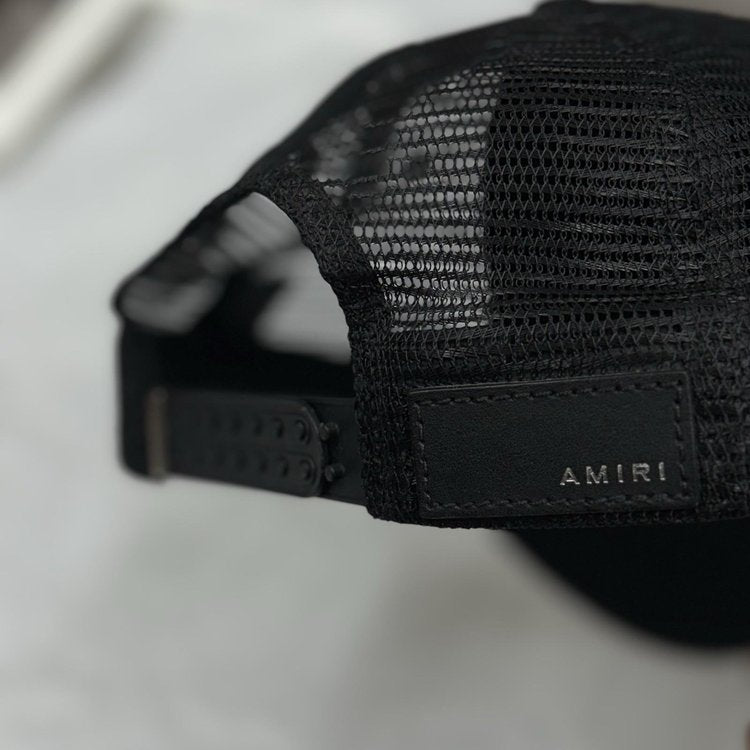 Amiri 3 Star Trucker Hat ' Black Brown '