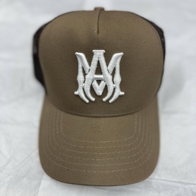 Amiri Logo Trucker Hat ' Ermine White '