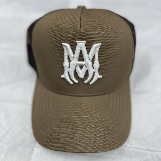 Amiri Logo Trucker Hat ' Ermine White '