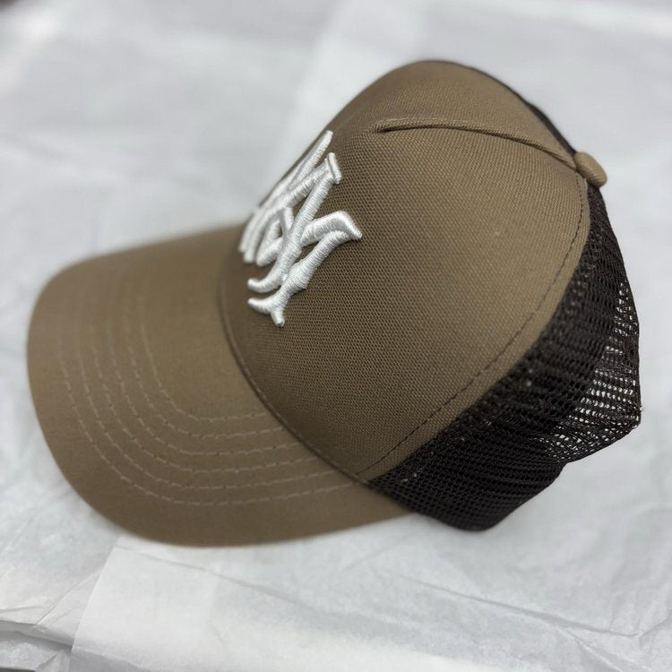 Amiri Logo Trucker Hat ' Ermine White '