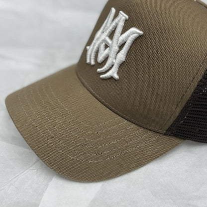 Amiri Logo Trucker Hat ' Ermine White '