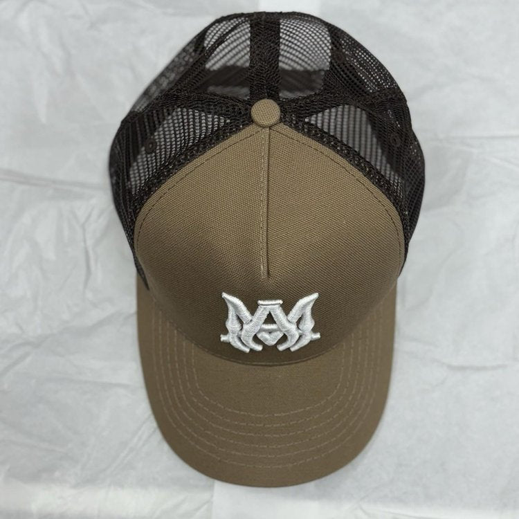 Amiri Logo Trucker Hat ' Ermine White '