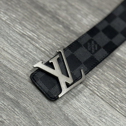 Size 100/40 - Louis Vuitton LV Initials Damier Reversible Belt ' Black '