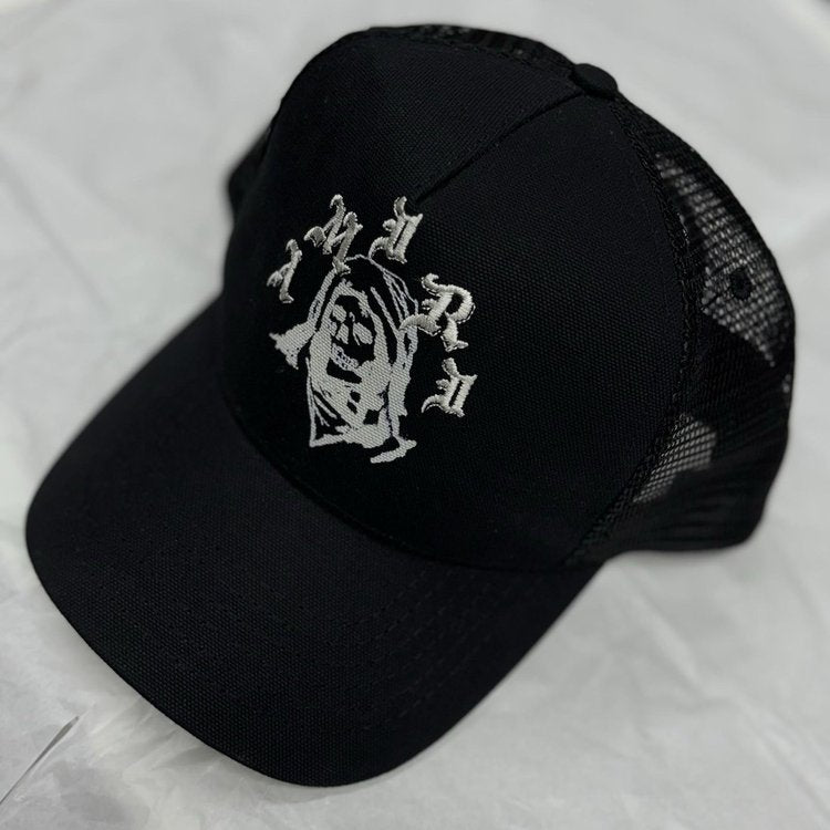 Amiri x Wes Lang Reaper Trucker Hat ' Black '
