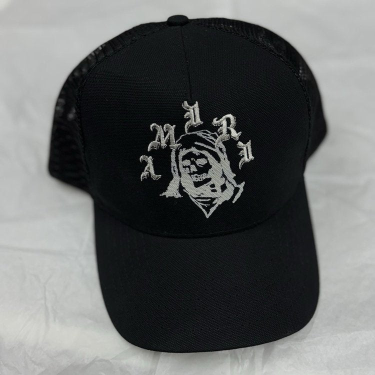Amiri x Wes Lang Reaper Trucker Hat ' Black '